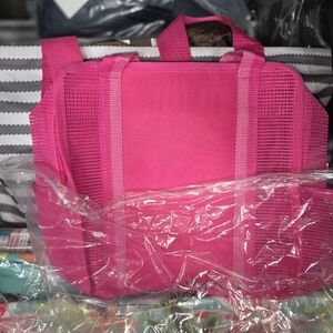 Thirty-One Hibiscus Pink Mesh Caddy